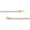 Plated Sterling Silver Triple CZ Row Bracelet