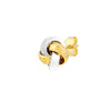Two-Tone Love Knot Stud Earrings