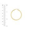 2 X 40mm Square Full D/C Hoop Earrings