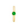Emerald Bezel Hoop Earrings