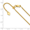 Sterling Silver Gold-plated Adjustable 1.5mm Spiga Chain