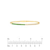 50/50 Emerald &amp; Diamond Flex Tennis Bracelet