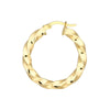 20x3mm Tight Twist Round Hoop Earrings