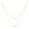 Graduating Diamond Bezels Duet Necklace