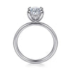 14K White Gold Hidden Halo Oval Diamond Engagement Ring