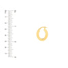 Medium Rectangular Tube Oval Shape Hoop Earrings