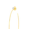 50mm Open End Hoop Earrings with 3pt Diamond Bezel
