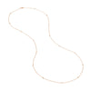 Sterling Silver CZ Bezel Station Long Necklace