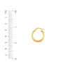 Fluted Spiral Tube Hoop Earrings