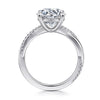 14K White Gold Round Diamond Engagement Ring