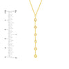 Lariat Necklace with Mixed Diamond Bezels