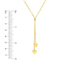 High Polished Heart Adjustable Lariat Necklace