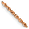 14K Rose Gold 1.5mm Diamond-Cut Rope Chain