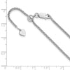 Sterling Silver RH-plated Adjustable 1.9mm Spiga Chain