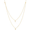 Diamond Drops Necklace on D/C Bead Chain