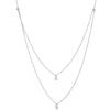 Diamond Drops Necklace on D/C Bead Chain