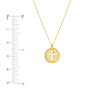 Cross Cutout Beaded Medallion Necklace