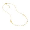 Tri-Color Cross and Virgin Mary Beaded Necklace