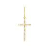 Plated Sterling Silver CZ Cross Dangle Earrings