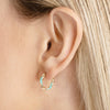 Medium Turquoise Enamel Round Twist Hoops