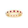 0.70ct Round Ruby Straight Band Ring