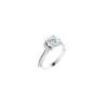 14K White 6.5 mm Round Engagement Ring Mounting