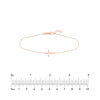 Sideways Mini Cross Adjustable Bracelet