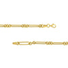 3+1 Hollow Fancy Rounded Paper Clip Chain with Pear Lock