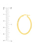 CZ Oval Hoop Earrings