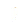 Front and Back Fluted Cross Earrings