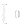 5 Row Pave Diamond Paper Clip Earrings (1-1/2tcw)