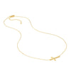 E2W Small Sideways Cross Adjustable Necklace