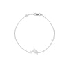 Plated Sterling Silver Mini CZ Dolphin Bracelet
