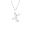 Script 'X' with Diamond Bezel Necklace