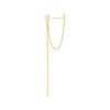 Front to Back Staple Bar Drop Chain Earrings