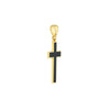 Small Black Enamel Cross Pendant