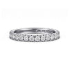 14K White Gold French Pavé Set Diamond Eternity Band