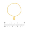 Dog Tag Dangle Curb Chain Bracelet