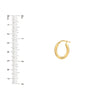 3mm Polished Oval Tube Hoop Earrings