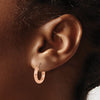 10K Rose Gold Polished Hoop Earrings
