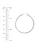 Sterling Silver Diamond Cut Hoop Earrings