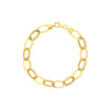 Textured Triple and Plain Link Bracelet