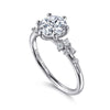 14K White Gold Round Diamond Engagement Ring