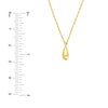 Puffy Teardrop Pendant Necklace
