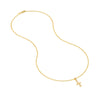Pointed Edge Mini CZ Cross Pendant