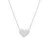 Sterling Silver CZ-Filled Heart Adjustable Necklace