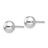 Sterling Silver RH-plated 7mm Polished Ball Post Earrings