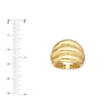 Horizontal Fluted Polished Ring