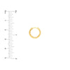 13x4mm Diamond Round Hoop Earrings