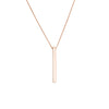 Engravable Cube Adjustable Necklace in Sterling Silver